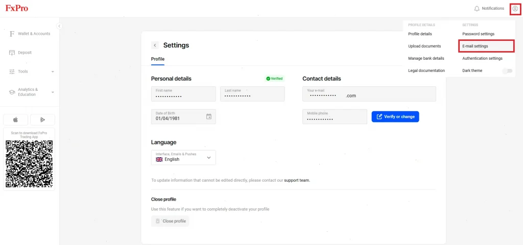 change-email-on-fxpro-1-en